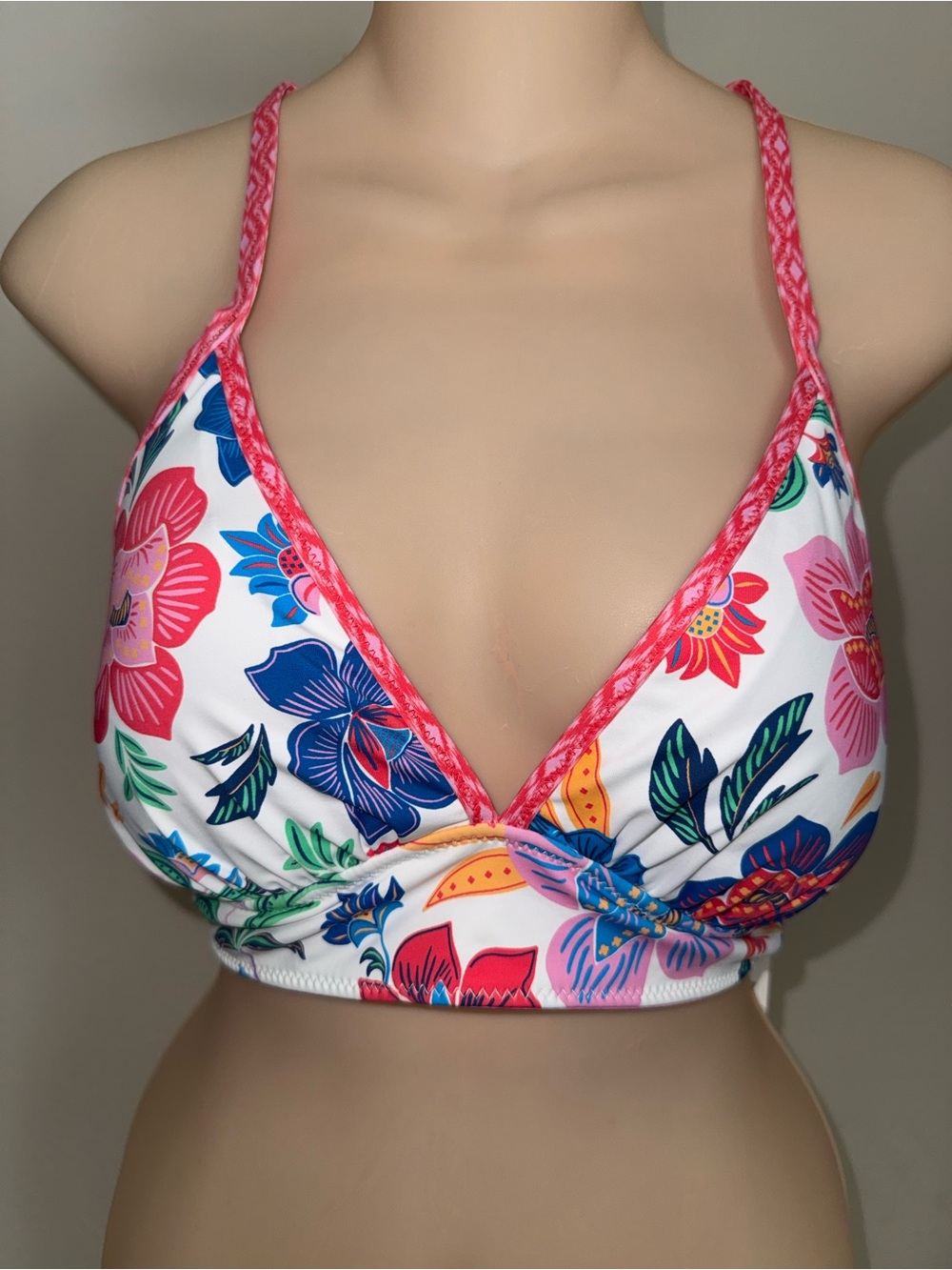 NWT Tommy Bahama Women's V-Neck Printed Reversible Swim Top Small $118 - Picture 4 of 9